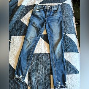 Flying Monkey Skinny Ripped Ankle Stretch Jeans